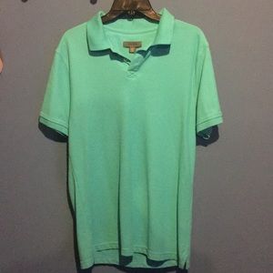 Men’s medium turquoise Saddlebred polo